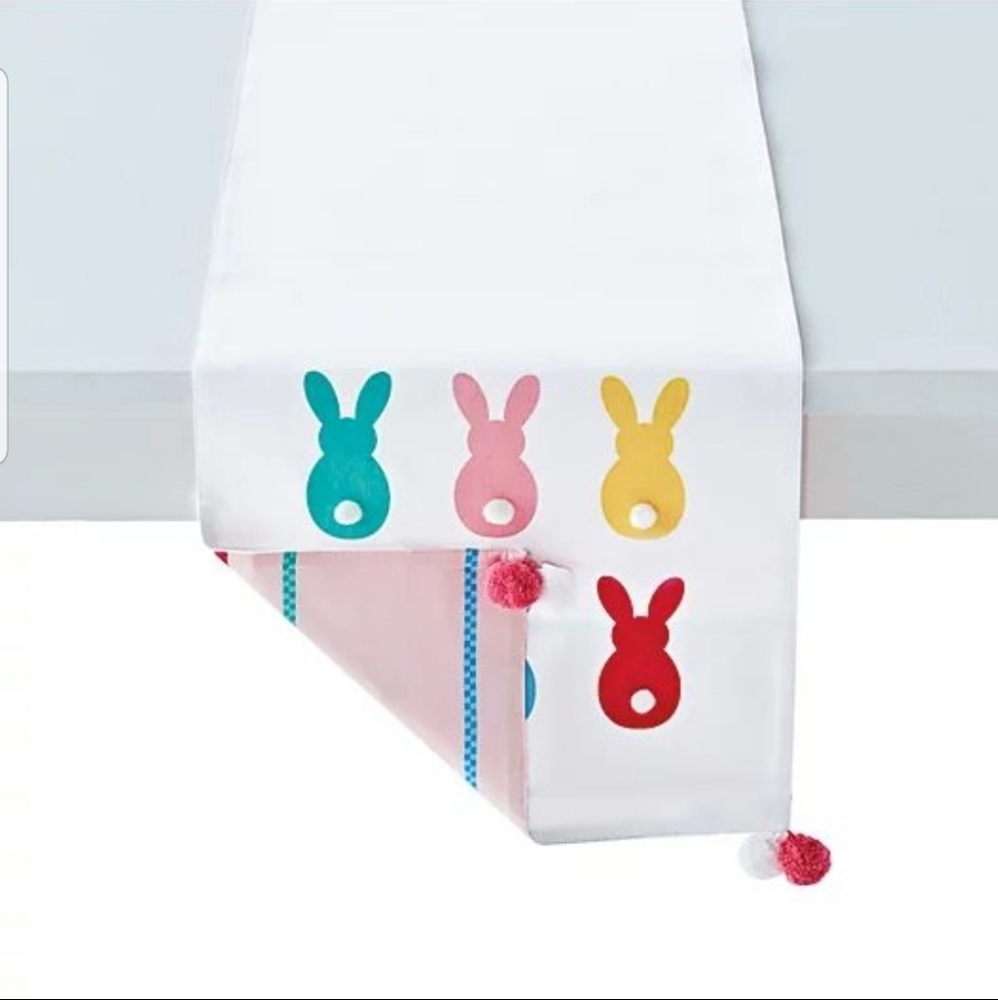 NEW! Spring / Easter Reversible Table Runner 14 x 90" - Picture 4 of 8